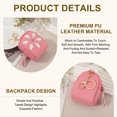 thumbnail image 3 of Uxcell Mini Backpack Keychain for Women, Cute Flower Rhinestone Pendant Bag PU Leather Pink, 3 of 7