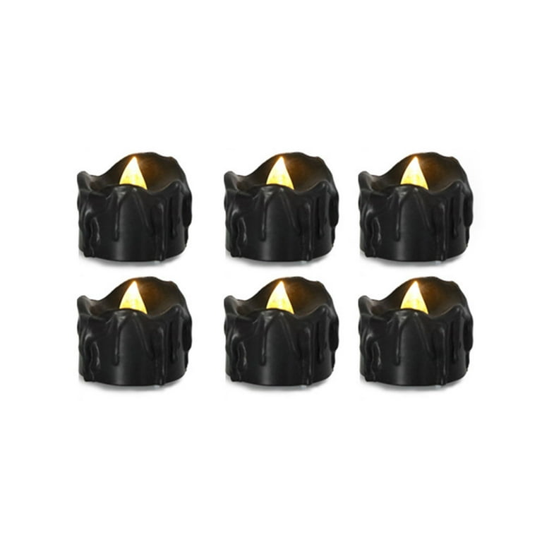 Black flameless tea lights deals