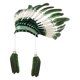 thumbnail image 2 of Accesorios de fotografía con tocados de plumas: americanos para fiestas, carnavales y representaciones teatrales. Verde, 2 of 8