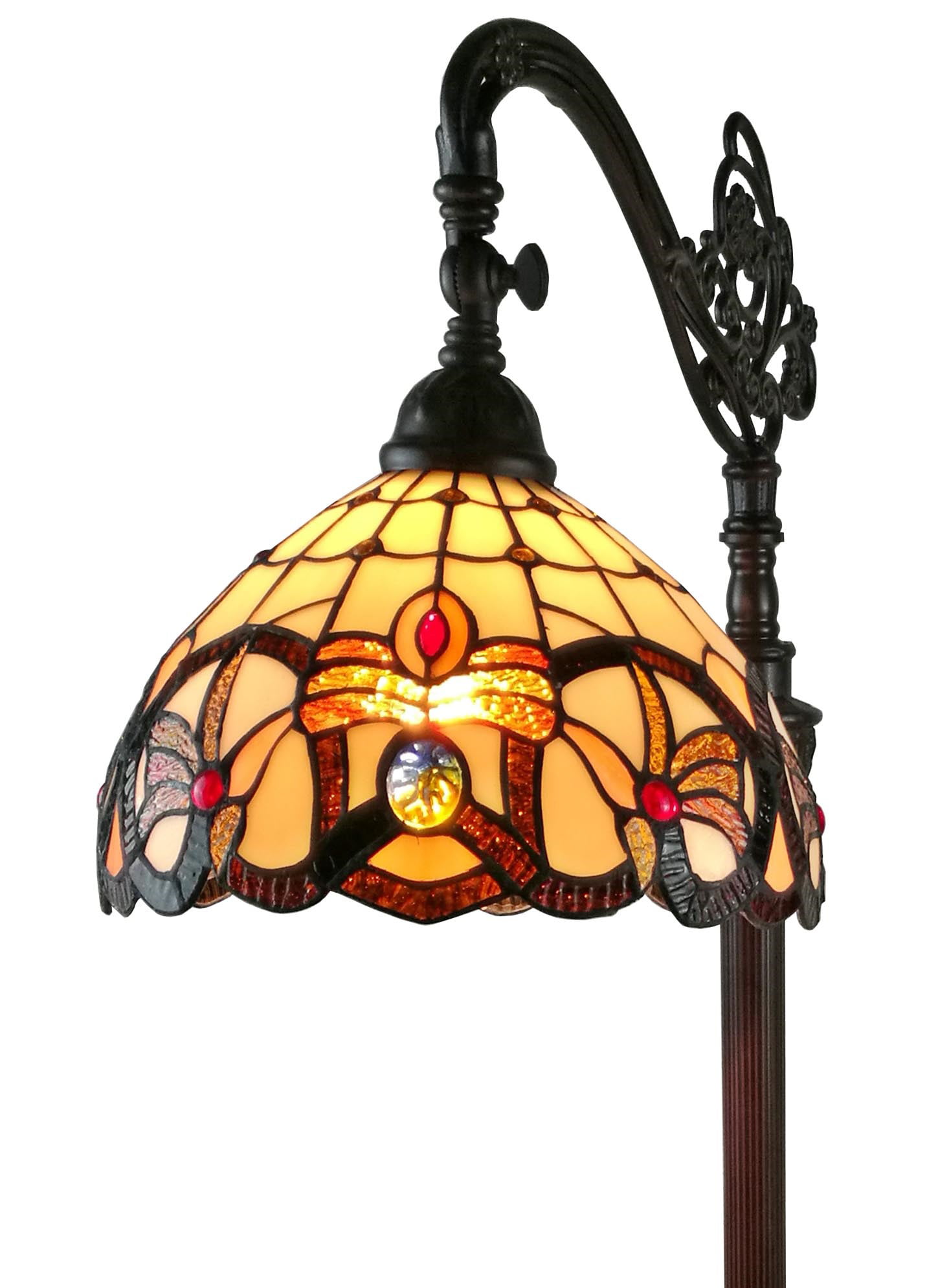 Amora Lighting AM272FL11 62-inch Tiffany-Style Victorian Reading Floor