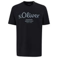 thumbnail image 1 of s.Oliver Camiseta hombre - Basic, estampado logo, cuello redondo, algodón Negro 2XL (XX-Large), 1 of 5