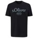 thumbnail image 5 of s.Oliver Camiseta para hombre, pack de 4 - básica, estampado logo, cuello redondo, algodón Blanco/azul/gris oscuro/negro L (Large), 5 of 5