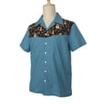 thumbnail image 2 of Nice Pattern Contrast Panel Men Shirts, 2 of 5