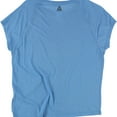 thumbnail image 2 of Reebok Womens Striped Basic T-Shirt, Blue, Small, 2 of 2