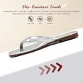 thumbnail image 4 of Womens Square Flip Flops, Patent Leather Flat Sandals with Memory Foam Insole, Non-Slip Lightweight Minimalist Open Toe Summer Vacation Dressy Beach Essentials Slippers, 4 of 7
