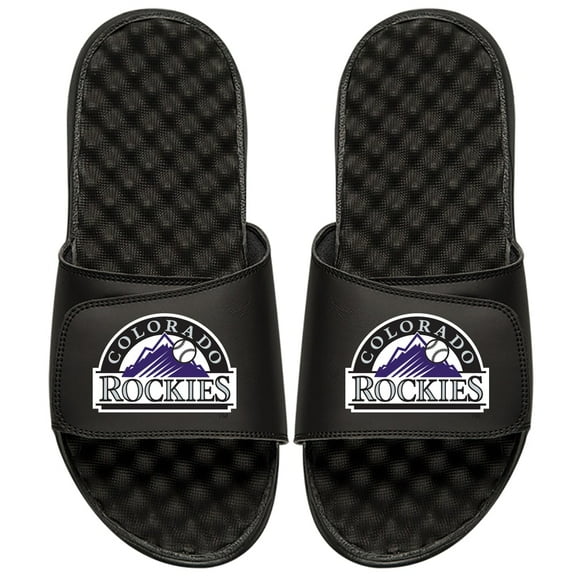 Men's ISlide Black Colorado Rockies Alternate Logo Slide Sandals