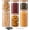 24/37/51 OZ-Clear, variant on 37 Oz Glass Storage Jars with Bamboo Lids - 6 Pack Clear Glass Canisters Square Airtight Stackable Ideal for Pantry Storage Containers Organizers Great for Storing Oats Coffee Beans Nuts etc