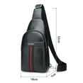 thumbnail image 5 of LNGOOR Waterproof Shoulder Bag, Leather Sling Bag for Men and Women, Chest Crossbody Daypack, Multipurpose Cross Body Chest Bag, 5 of 5
