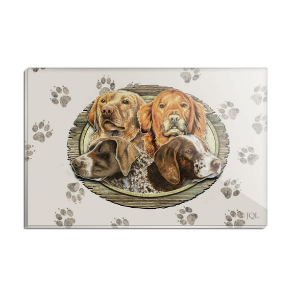 Hunting Dogs Oval Rectangle Acrylic Fridge Refrigerator Magnet
