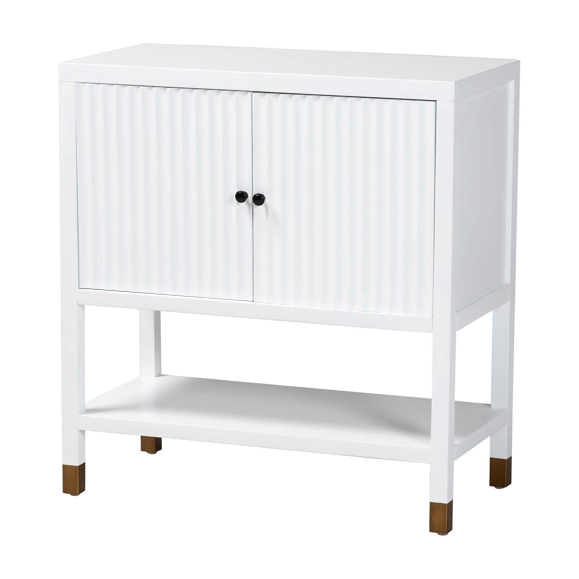 bali & pari Aiden Modern Storage Cabinet, White