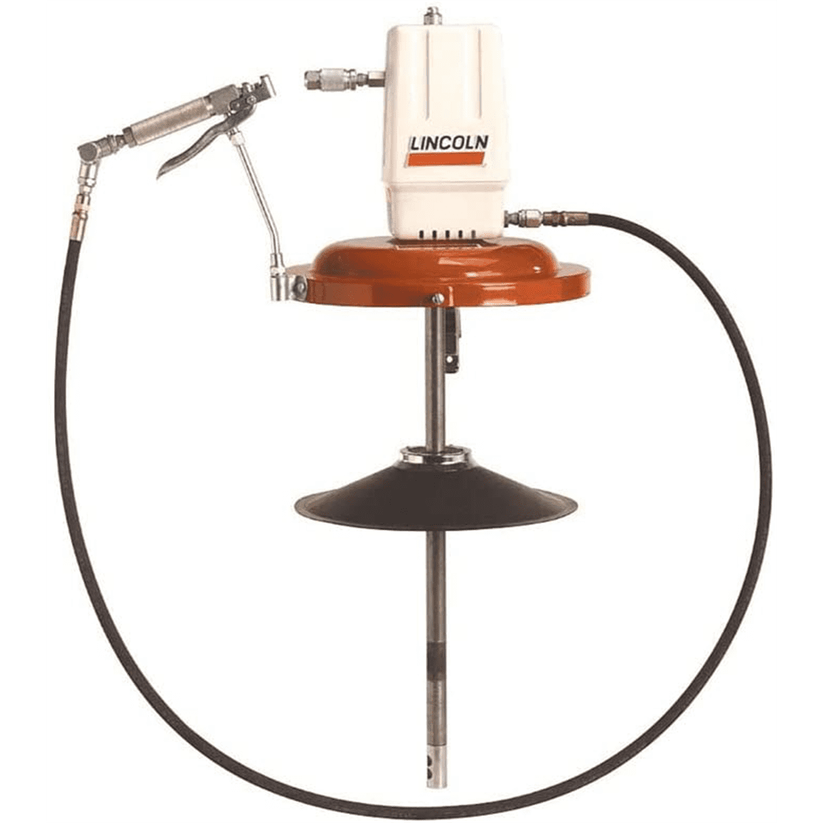 Lincoln 917 Pneumatic 50:1 Ratio Double Acting Grease Pump with Roll-Around Base