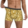 thumbnail image 2 of Kdxio Men's Boxer Briefs with Glitter Gold Print - Comfortable and Breathable Underwear for Everyday Wear, 2 of 7