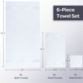 thumbnail image 6 of Lavish Home 6 Piece Towel Set - 625GSM Cotton Bathroom Accessories (White), 6 of 6