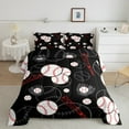 thumbnail image 2 of Manfei Baseball Game 2pcs Bedding Comforter Set,Black White Twin Comforter Sets,Ball Gamer Bedding Set,Lightweight Sport Bedroom Decoration,Reversible, 2 of 8