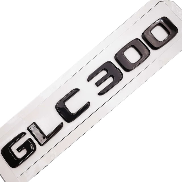 ZWEIP Car Rear Tail Emblem Number Letters Car Sticker For Mercedes Benz GLC300 GLC 300 Chrome Silver/ Matte Black