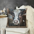 thumbnail image 2 of SHANXI Cute Cow Funny Cow Lover Velvet Throw Pillow Covers Sofa Pillowcase Car Square Throw Pillowcases Home Decoration 20x20in, 2 of 5