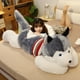 thumbnail image 2 of Peluche gigante de perro husky kawaii suave, bonitos animales de peluche, almohada para dormir durante mucho tiempo para niños, regalo de cumpleaños para novias, decoración del hogar, 2 of 5