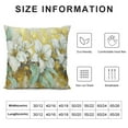 thumbnail image 6 of JEUXUS Aesthetic Decorative Tulip Green Flowers Abstract Floral Picture 2-Piece Short Plush Pillowcase Set White, 6 of 6