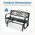 thumbnail image 3 of Gymax 2-Person Glider Bench w/ Metal Frame Armrests Geometric Backrest Outdoor, 3 of 6
