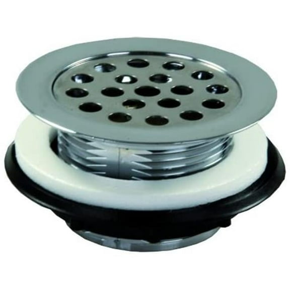 Plastic Shower Strainer with Shower Grid, Chrome
