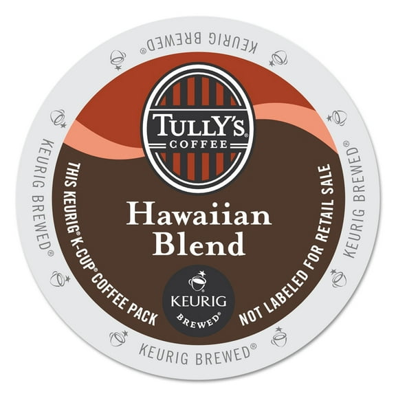 Tully's® Coffee Single-Serve Coffee K-Cup®, Hawaiian Blend, 96 Count (4 Packs of 24)
