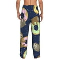 thumbnail image 3 of Picia Sloth with Donuts Mens Soft Woven Cotton Elastic Waistband Sleep Pajama Pant Lounge Sleep Pant With Pockets And Drawstring-XX-Large, 3 of 9