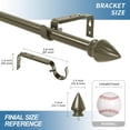 thumbnail image 3 of Urbanest Adjustable Single Curtain Rod Set Lance Finials – 5/8-Inch Diameter, With Antique Gold Rod, 28–48 Inches, 3 of 5