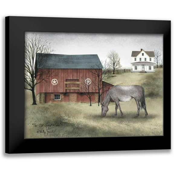 Jacobs, Billy 14x12 Black Modern Framed Museum Art Print Titled - Old Grey Mare