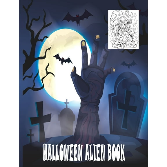 Halloween Alien Book: Funny Halloween Coloring Book (Paperback)