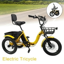 18" 7 Speed 48V 13AH 350W (peak 525W) Electric Tricycle with IPX7 Display