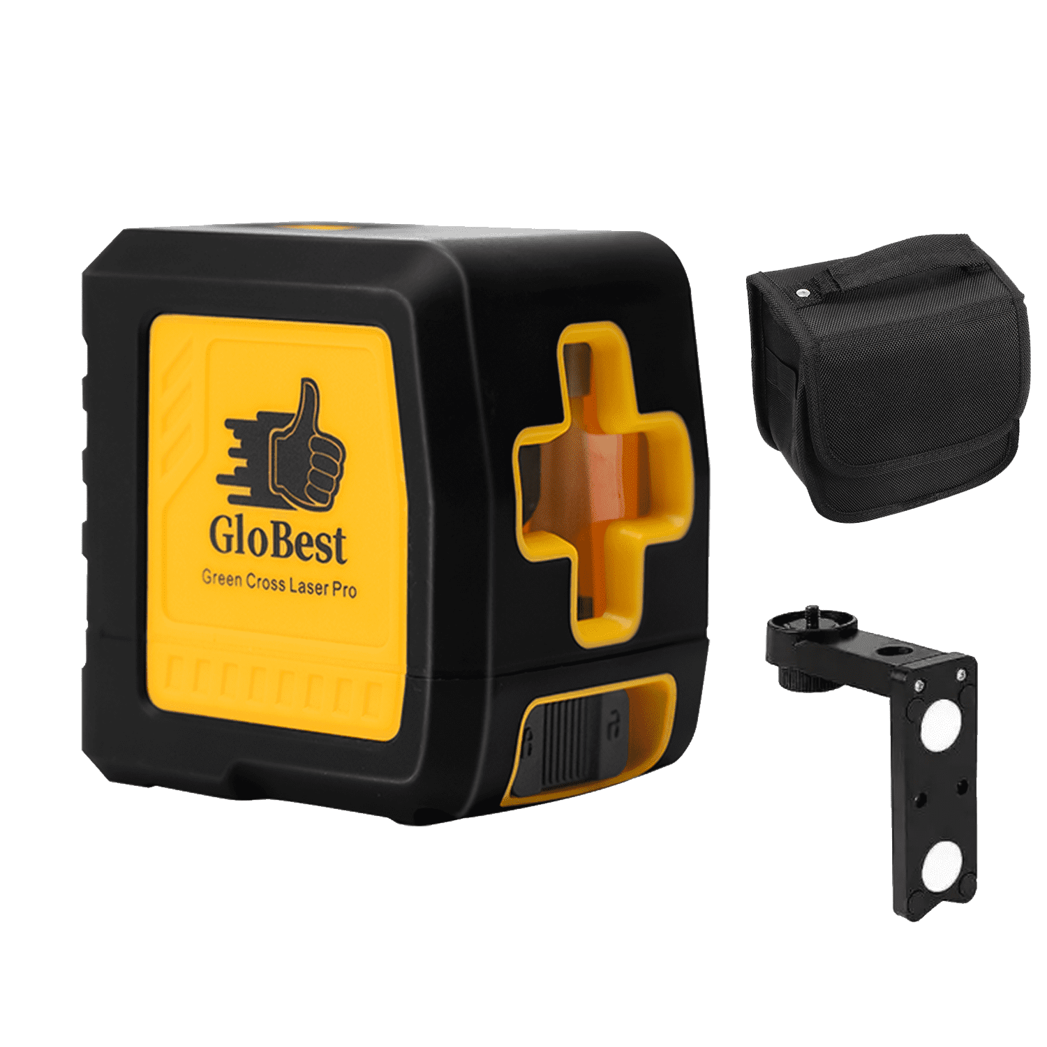 Globest Self-Leveling Laser Level, 100Ft/30M Green Cross Line Laser Level, Lazer Level 2 line laser for Construction and picture hanging, IP54 Waterproof, 360° Magnetic Base and Battery Included