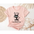 thumbnail image 2 of It's Fine I'm Fine Everything Is Fine Shirt, Cute Black Cat Tee, Sarcasm T-Shirt, Everything Is Fine, Funny Cat Tee, Funny Gift Cat Lover, 2 of 5