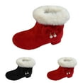 thumbnail image 4 of Otqutp Girls Low Heel Faux Fu𝗿 Lined Snow Booties Anti Slip Cozy Warm Furry Ankle Boots Kids Winter Outdoor Dress Shoes, 4 of 8