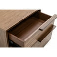 thumbnail image 4 of Modern Light Brown Walnut Nightstand with Two drawers, 4 of 5