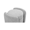thumbnail image 4 of Meridian Furniture Horizon Grey Boucle Fabric Ottoman, 4 of 10