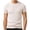 #0225-Khaki, variant on Men Summer Short Sleeve Knit T Shirt Crew Neck Hollow Out Striped Pattern Breathable Slim Fit Top for Casual Wear