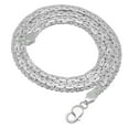 thumbnail image 4 of 6.3mm Solid .925 Sterling Silver Flat Byzantine Choker Chain Necklace, 20 inches + Gift Box, 4 of 7