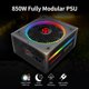 thumbnail image 2 of COOLMOON 80 Plus Gold Certified 850W RGB Fuente de alimentación completamente modular Genérico Fuente de alimentación, 2 of 8