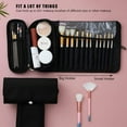 thumbnail image 3 of Estuche organizador de brochas de maquillaje Accesorios de viaje portátiles con divisores de portaescobillas y bolsa de almacenamiento de cosméticos TUNC Sencillez, 3 of 5