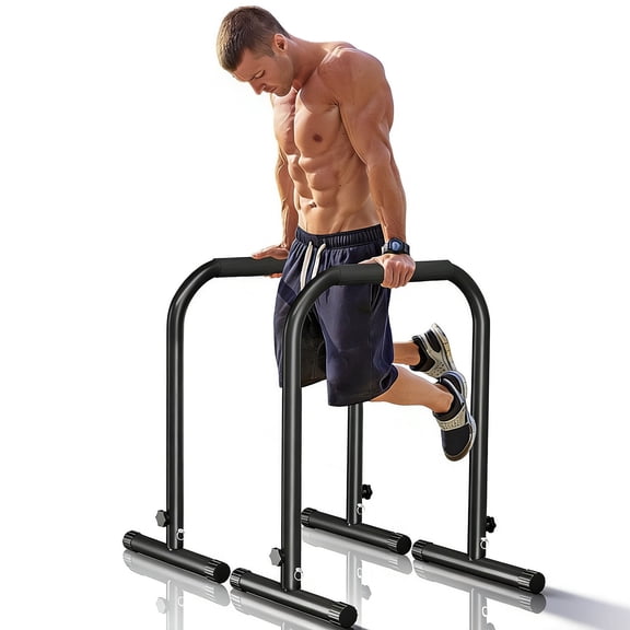 Wesfital Dip Bar, Adjustable Dip Stand Station Home Gym Heavy Duty Parallettes Exercise Bars Workout Equipment for Calisthenics, Strength Training