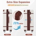 thumbnail image 4 of 28" Lightweight Suitcase, Expandable ABS Hardshell  Luggage with 360 Degree Double Spinner Wheels, TSA Lock, Wrapped Corner and Adjustable Handle, Vintage Single Luggage for Travel and Storage, White, 4 of 8