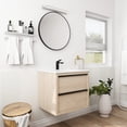 thumbnail image 5 of 24-inch Wall - Mounted Bathroom Vanity / White Ceramic Basin, Pre - assembled Base / Bathroom Use - Time - saving Installation, 5 of 6