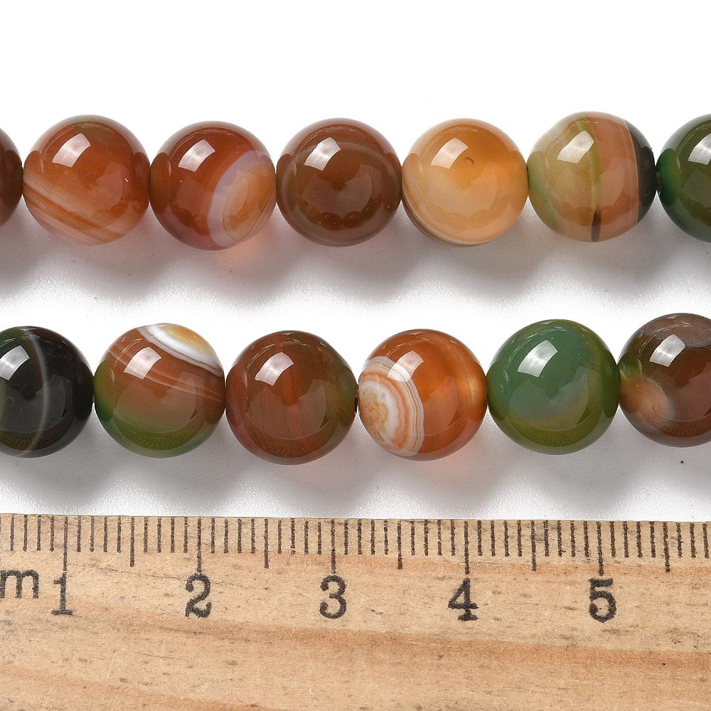 Natural Agate Beads Strands Dyed & Heated Round Green 10~10.5mm Hole: 0.7mm about 38pcs/strand 14.76''(37.5cm)