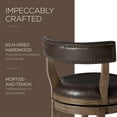 thumbnail image 4 of Maven Lane Alexander Counter Stool, Walnut Finish w/ Marksman Saddle Vegan Leather, 4 of 6