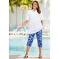 thumbnail image 6 of Woman Within Plus Size Sport-Knit Pull-On Capri Pants, 6 of 6