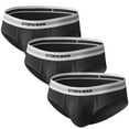 thumbnail image 5 of GTOPXMAN Men's Underwear Low Rise Briefs, 3-Pack, Size XXL, Black, 5 of 7