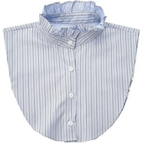 Camicover Women Ruffle Mock Neck Detachable Half Blouse Shirts Fake Collar Dickey Collar Faux False Collar for Girls