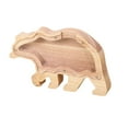thumbnail image 2 of Hovilon Bear Piggy Bank，Expertly Handcrafted Wooden Piggy Bank for Boys Girls Adults | Durable Oak Wood with Organic Glass Side Wooden Coin Bank for Building Money Habits on Clearance, 2 of 8