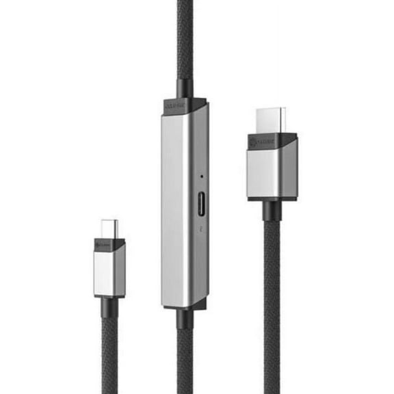 ALOGIC Ultra USB-C to HDMI Cable with 100W Power Delivery Passthrough, Gray