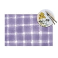 thumbnail image 4 of YFYANG Washable Heat-Resistant Placemats, 70% PVC/30% Polyester, Purple Abstract Watercolor Plaid Kitchen Table Mat, 12" x 18" 1 Pcs, 4 of 6